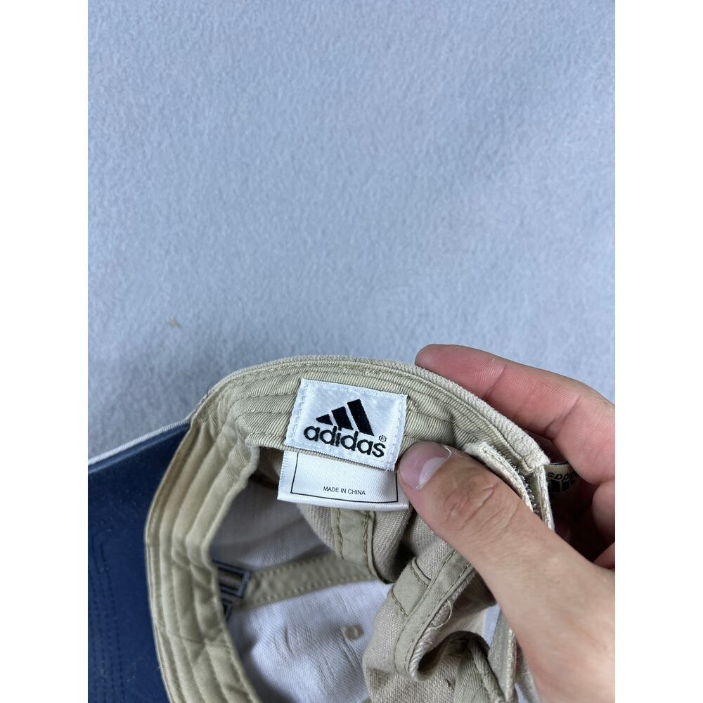 Adidas Cream Logo Hat Cap Snapback Embroidered Spellout 2000's New Conditon - Picture 4 of 5